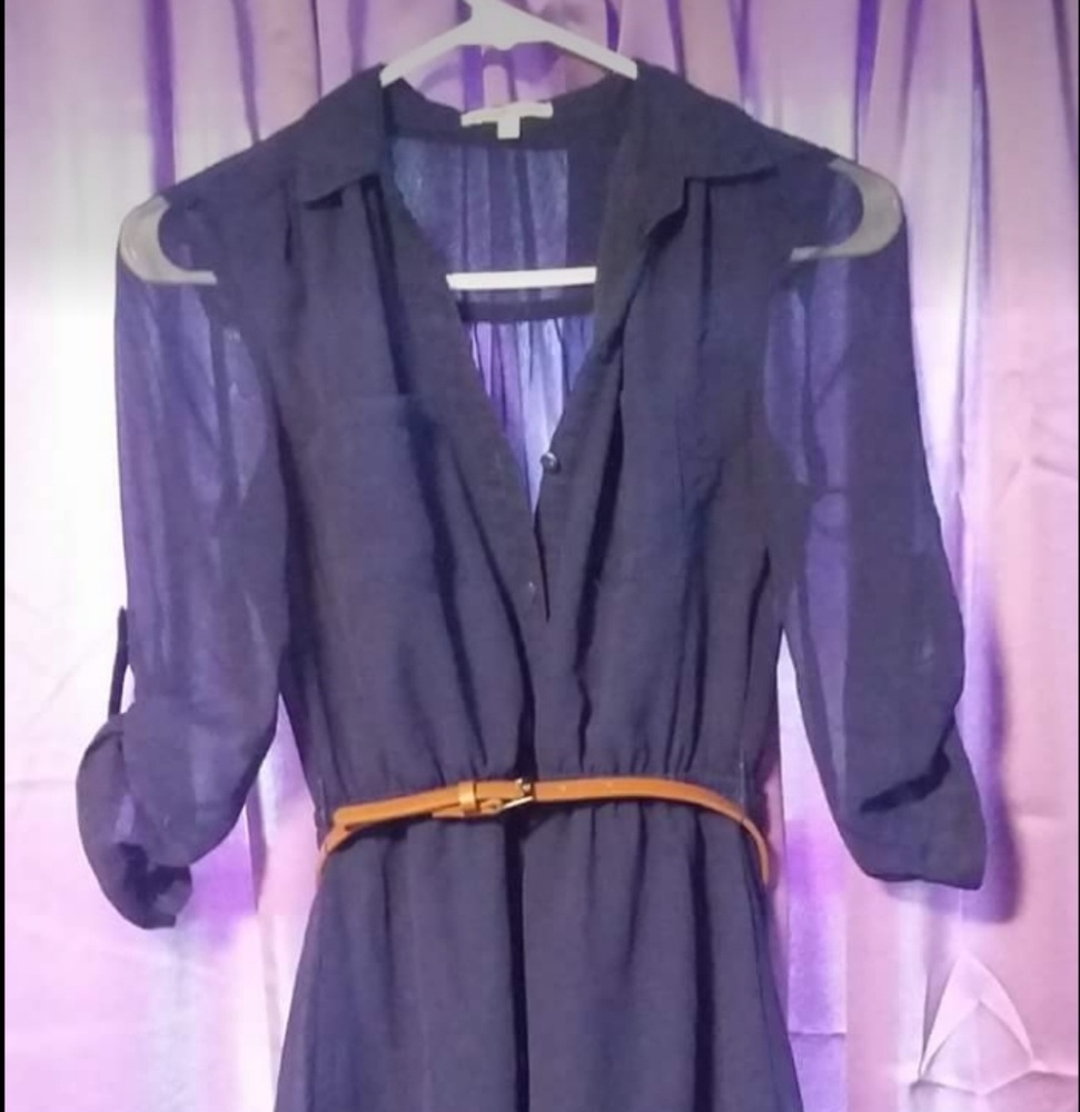 Navy collard dress